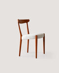 Sedia scandinava vintage anni 60 in teak curvato