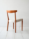 Sedia scandinava vintage anni 60 in teak curvato 1