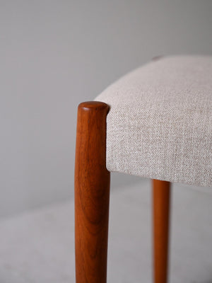 Sedia scandinava vintage anni 60 in teak curvato 4