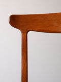 Sedia scandinava vintage anni 60 in teak curvato 5