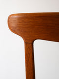 Sedia scandinava vintage anni 60 in teak curvato 6