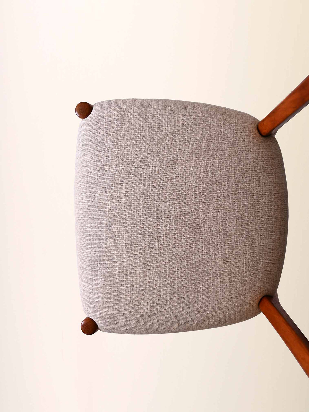 Sedia scandinava vintage anni 60 in teak curvato 8