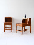 Comodini scandinavi anni '60 con piano doppio