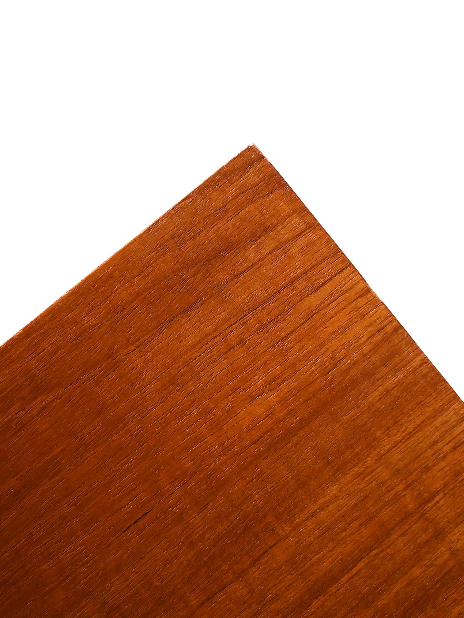 Scrivania scandinava in teak con blocco di cassetti mobili 6