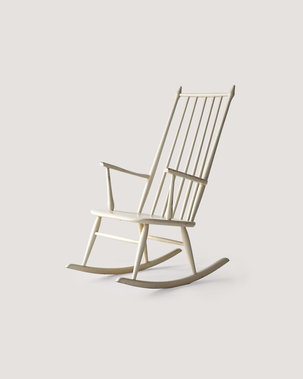 Sedia a dondolo scandinava Mid-Century