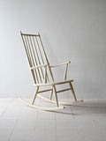 Sedia a dondolo scandinava Mid-Century 1