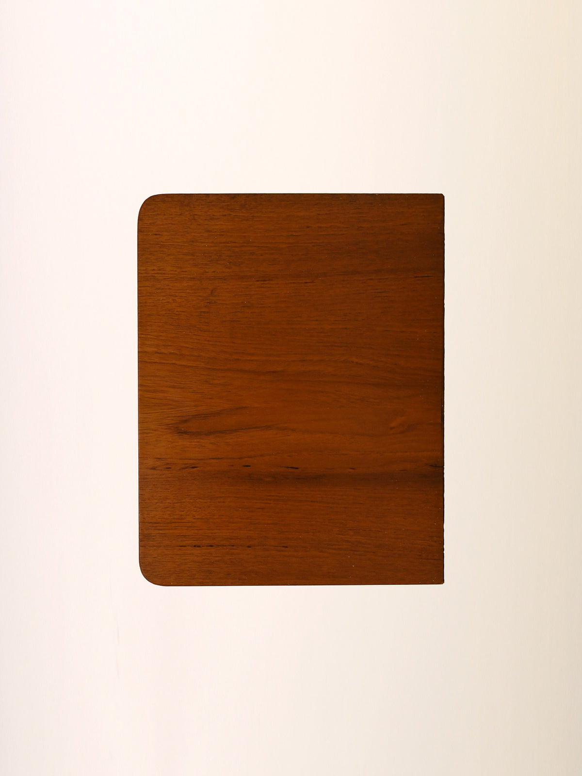 Comodino sospeso svedese in metallo e teak 3