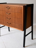Comodino scandinavo anni ’50 in teak e ottone 6