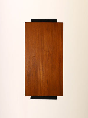 Comodino scandinavo anni ’50 in teak e ottone 8
