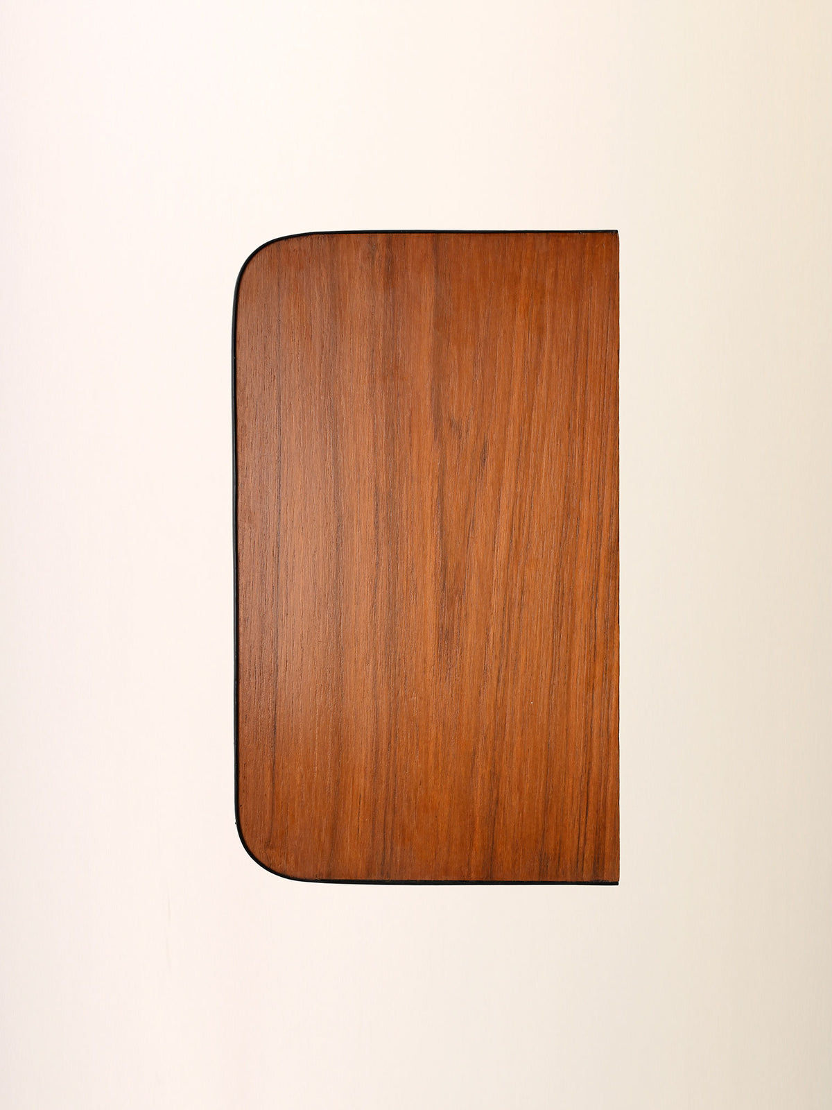 Comodino sospeso in teak e metallo 5