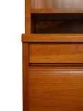 Libreria scandinava con sideboard e mensole a vista, anni 40/50 5