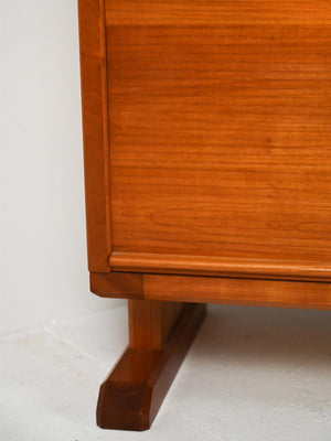 Libreria scandinava con sideboard e mensole a vista, anni 40/50 6