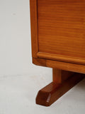 Libreria scandinava con sideboard e mensole a vista, anni 40/50 8