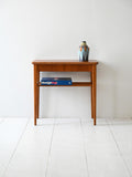 Comodino scandinavo vintage in teak con mensola