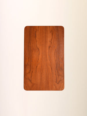 Comodino scandinavo vintage in teak con mensola 7