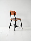 Sedia scandinava vintage con struttura nera 2