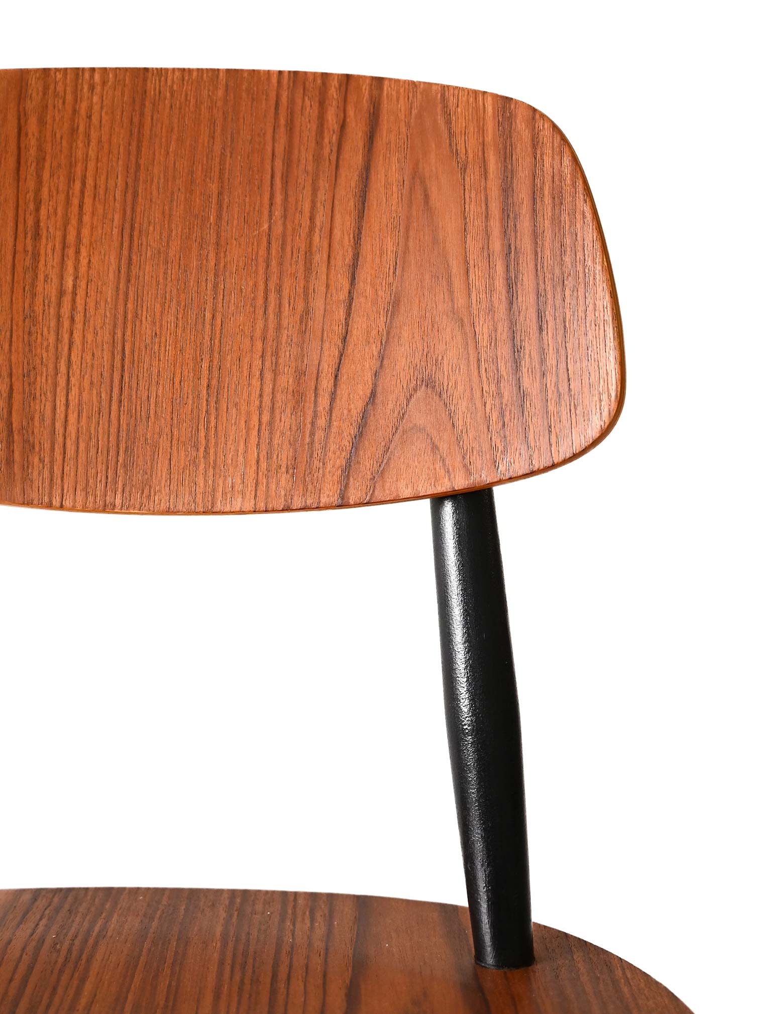 Sedia scandinava vintage con struttura nera 3