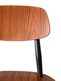 Sedia scandinava vintage con struttura nera 3