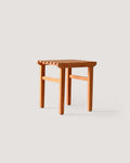 Sgabello scandinavo anni ’60 in pino a listelli