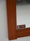 Specchio vintage scandinavo in teak anni '60 1