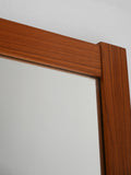 Specchio vintage scandinavo in teak anni '60 2
