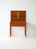 Mobiletto scandinavo anni '50 in teak con scomparti 2