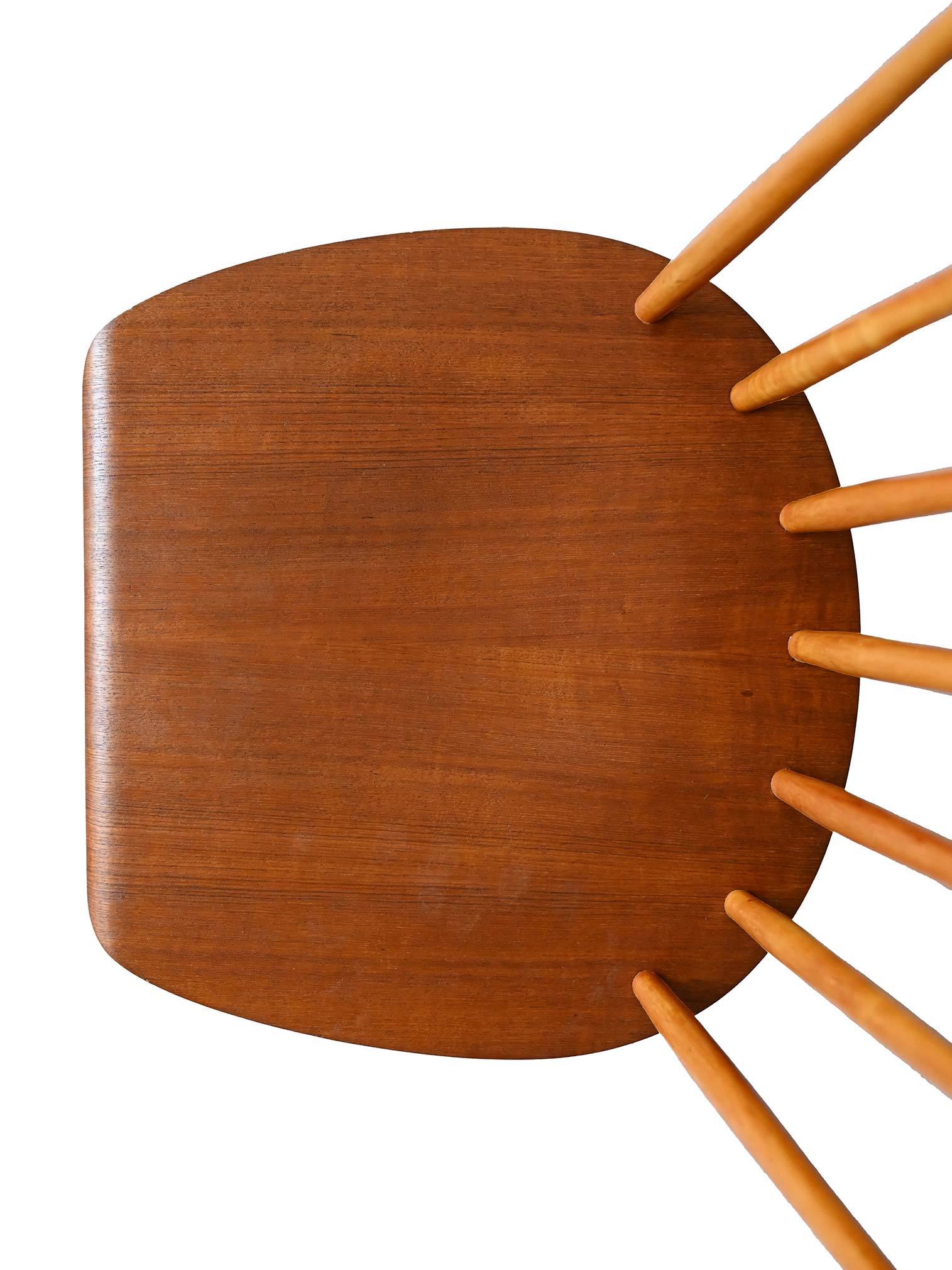 Sedia 'Pinnstol' svedese anni '60 – Seduta in teak e struttura in faggio 8