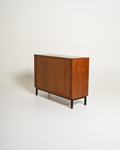 Cabinet scandinavo in rovere con chiudura a rullo, anni '60