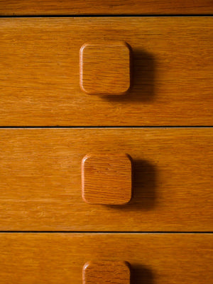 Scrivania danese vintage in teak chiaro 6