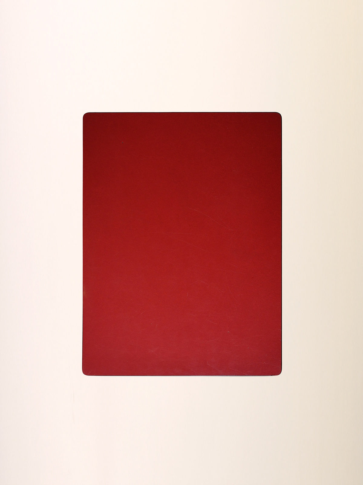 Tavolo da pranzo scandinavo anni '60 con top in formica rossa 7