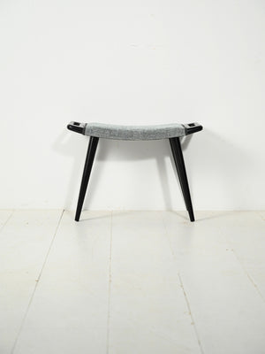 Sgabello scandinavo anni ’60 laccato nero 1