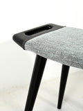 Sgabello scandinavo anni ’60 laccato nero 4