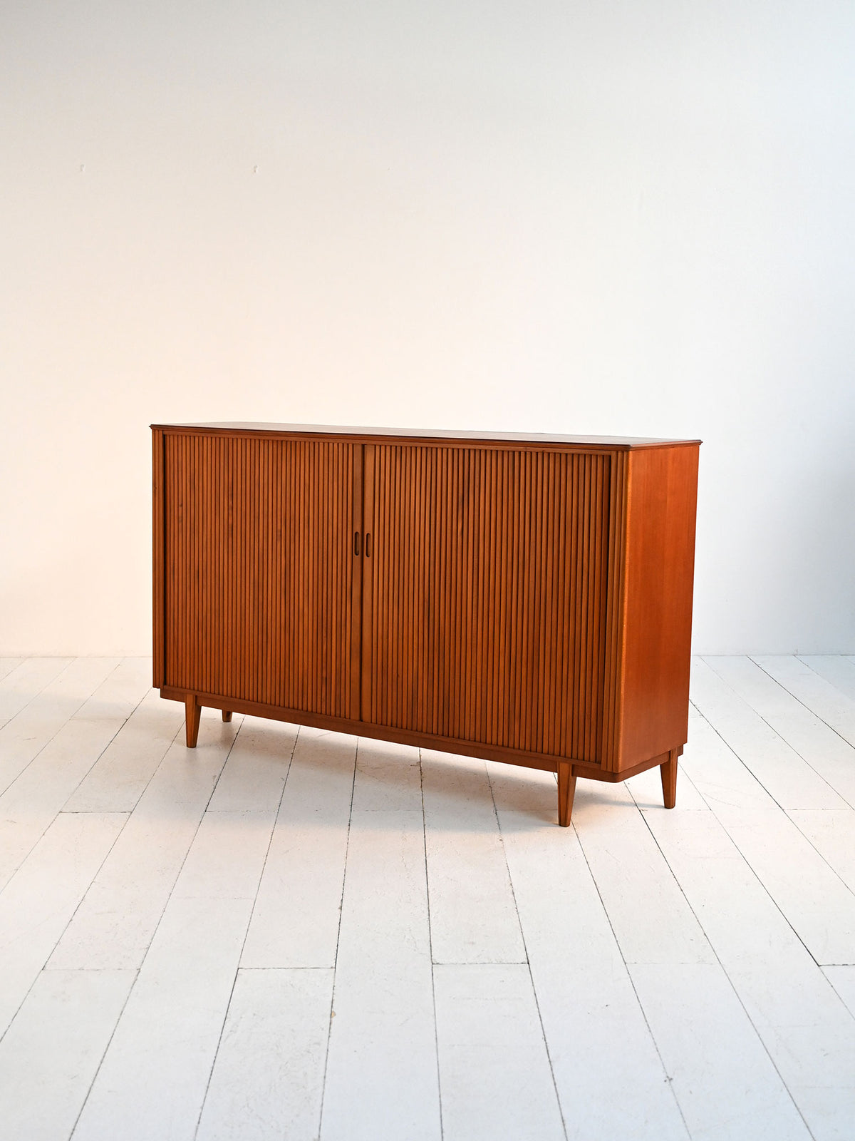 Highboard a serrandina in teak scandinavo anni ’60 7