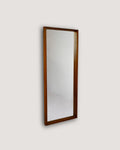 Specchio scandinavo vintage in teak, anni '50