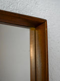 Specchio scandinavo vintage in teak, anni '50 1