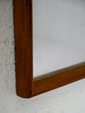 Specchio scandinavo vintage in teak, anni '50 2