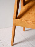 Tavolino scandinavo vintage con espositore in betulla 4