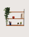 "Hylla" scandinava vintage anni 60 in rovere e ferro