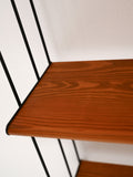 "Hylla" scandinava vintage anni 60 in rovere e ferro 5