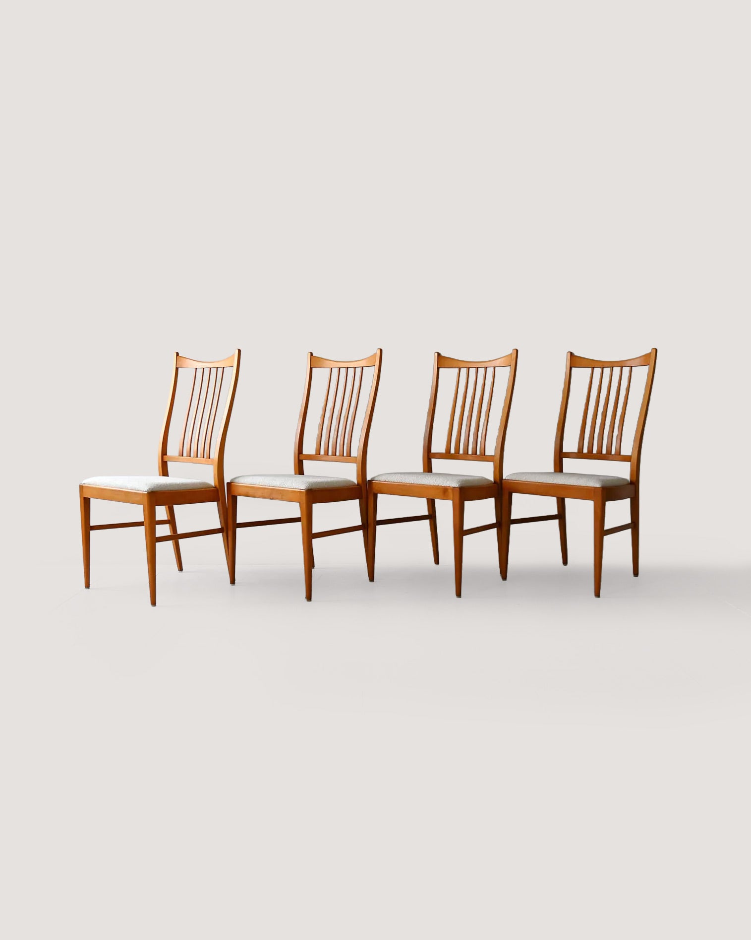 Set 4 sedie scandinave vintage anni 50/60 in faggio