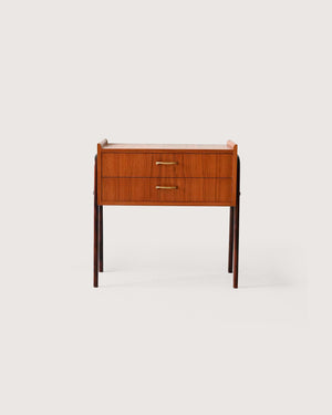 Comodino scandinavo vintage anni ’50 in teak