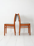 Set 4 sedie scandinave anni 60 in teak con tappezzeria originale 4