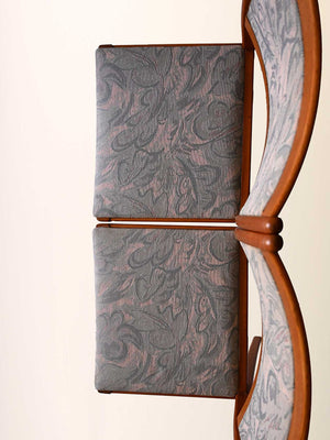 Set 4 sedie scandinave anni 60 in teak con tappezzeria originale 10