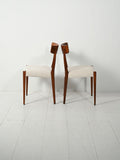 Set di sei sedie scandinave in teak anni ’60 4