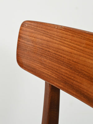 Set di sei sedie scandinave in teak anni ’60 5