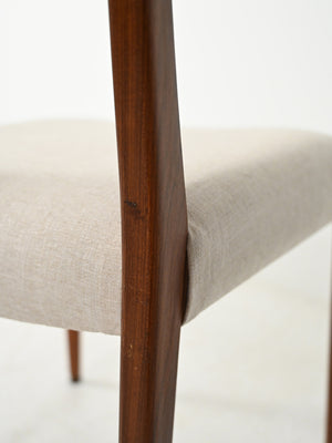 Set di sei sedie scandinave in teak anni ’60 12