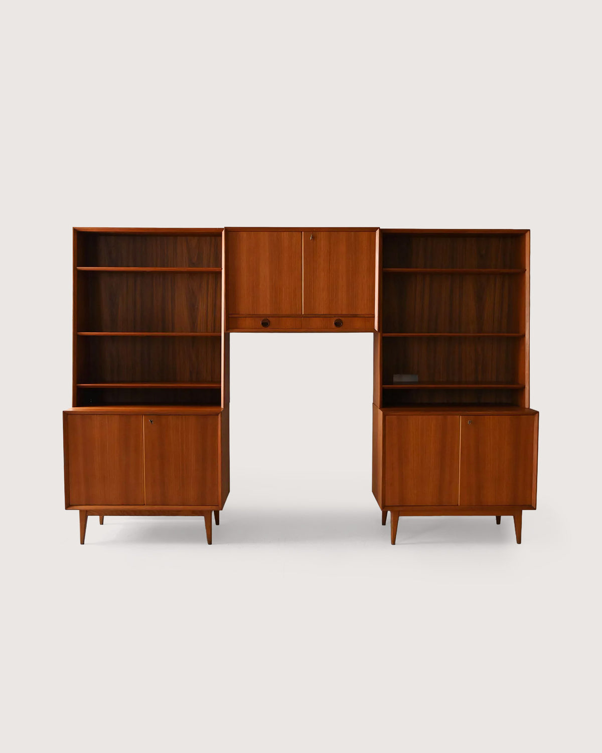 Sistema modulare scandinavo anni 60 in teak