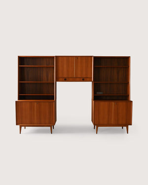 Sistema modulare scandinavo anni 60 in teak