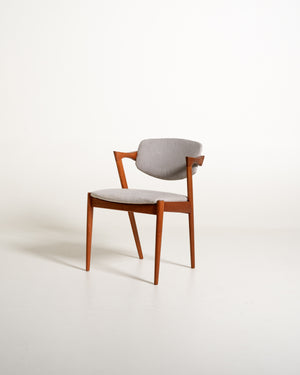 Set di 4 sedie modello “42” di Kai Kristiansen in teak per Schou Andersen Møbelfabrik, Danimarca, anni '60