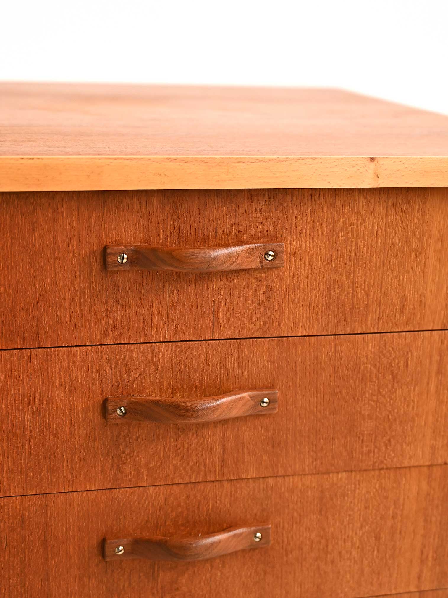 Sideboard scandinavo teak con piano estraibile anni ’60 3